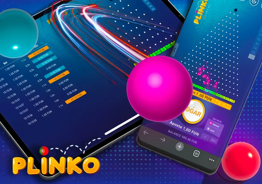 A aplicação Plinko é uma versão do jogo adaptada aos telemóveis e aos tablets.